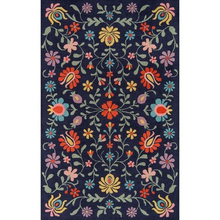 MOMENI 3 ft. 9 in. x 5 ft. 9 in. Newport-20 Hand Tufted Rectangle Area Rug Navy NEWPONP-20NVY3959